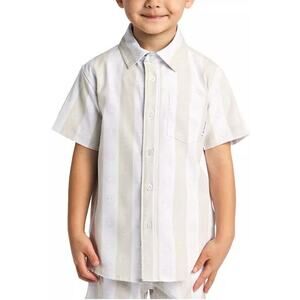 Sovereign Code Big Boys Striped Smile-Print Button-Down Shirt Size 2T